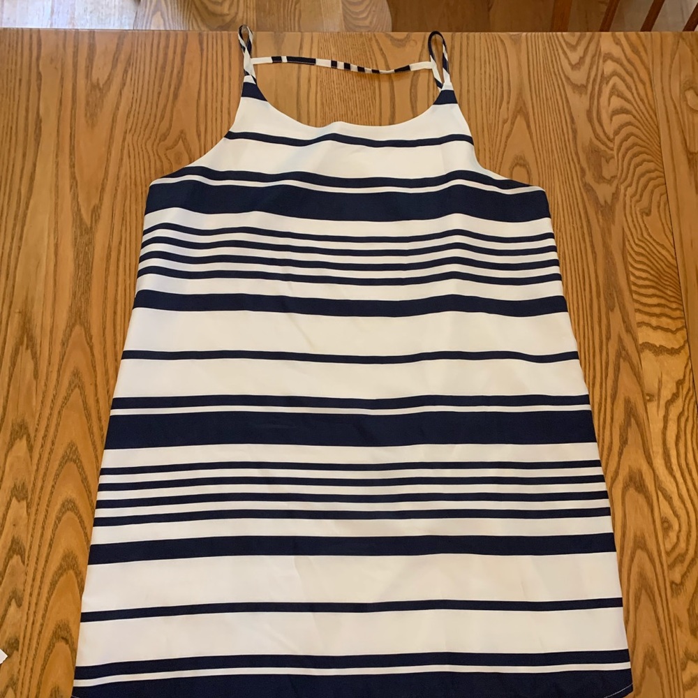Blue and white striped summer sundress